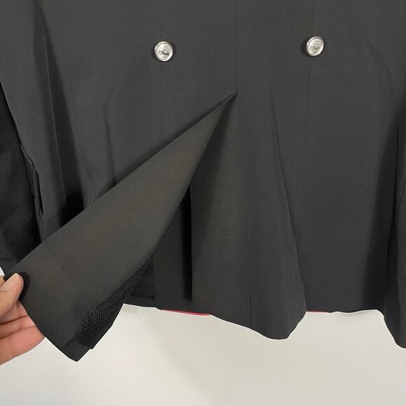 Grand Prix Equestrian Hunt Coat Women Sz 18R (Fits like 10) Black Red Trim Snake - Picture 13 of 16